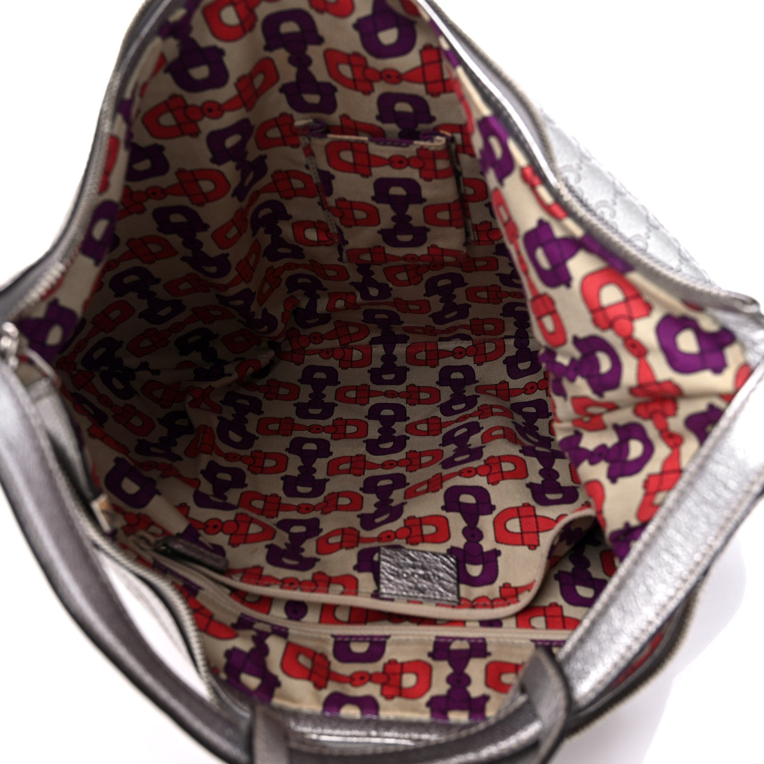 Gucci Metallic Guccissima Large Princy Hobo Silver 5 of 15