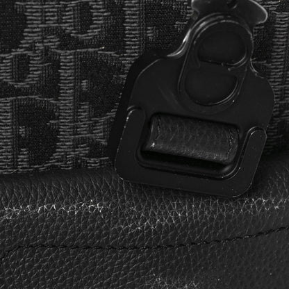 Christian Dior Oblique Jacquard Mini Saddle Backpack Black Blue 12 of 13