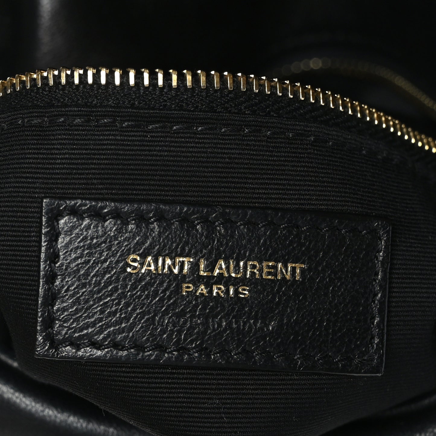Lambskin Quilted Small Loulou Puffer Monogram Chain Satchel Black