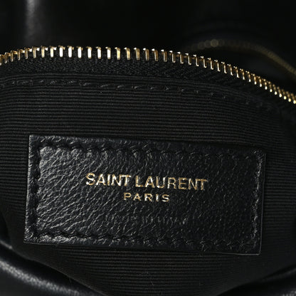 Saint Laurent Lambskin Quilted Small Loulou Puffer Monogram Chain Satchel Black 6 of 9