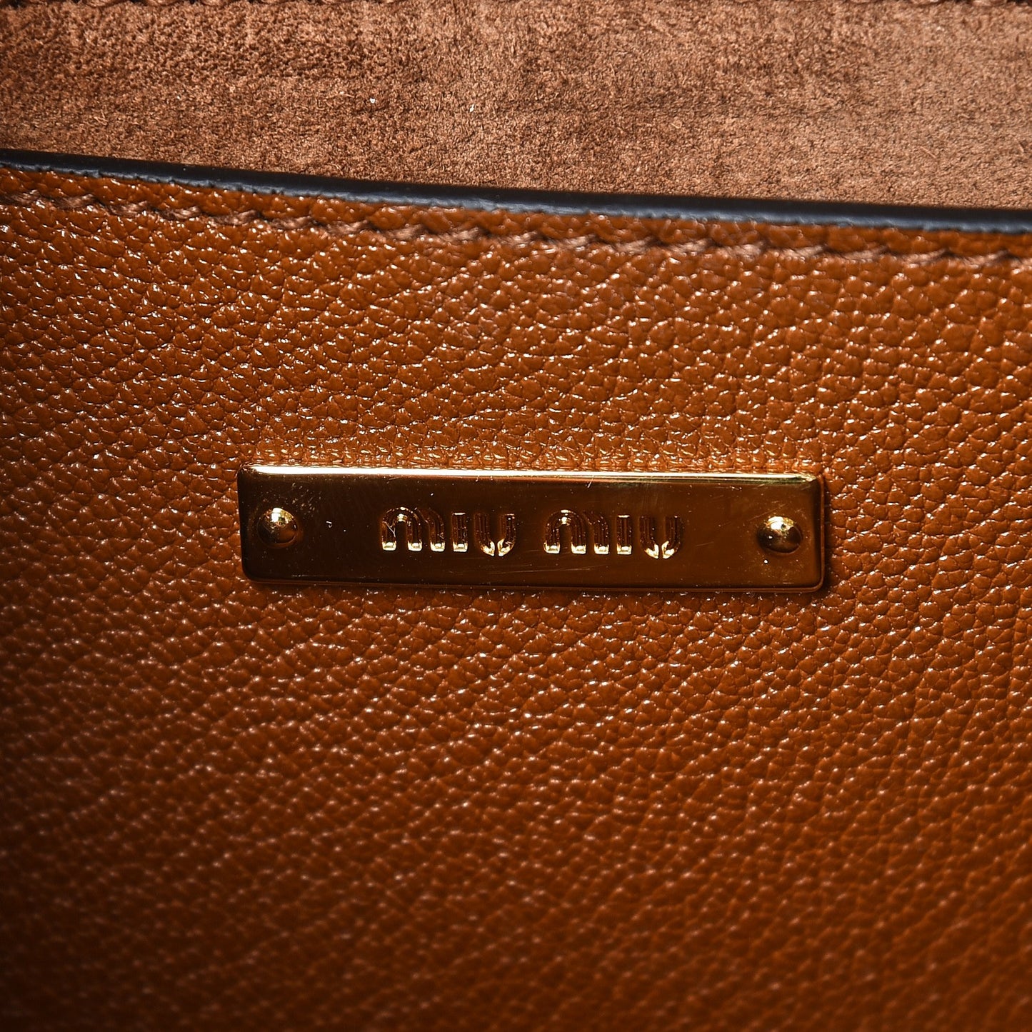Goatskin Madras Soft Calf Crystal Embellished Shoulder Bag Brandy