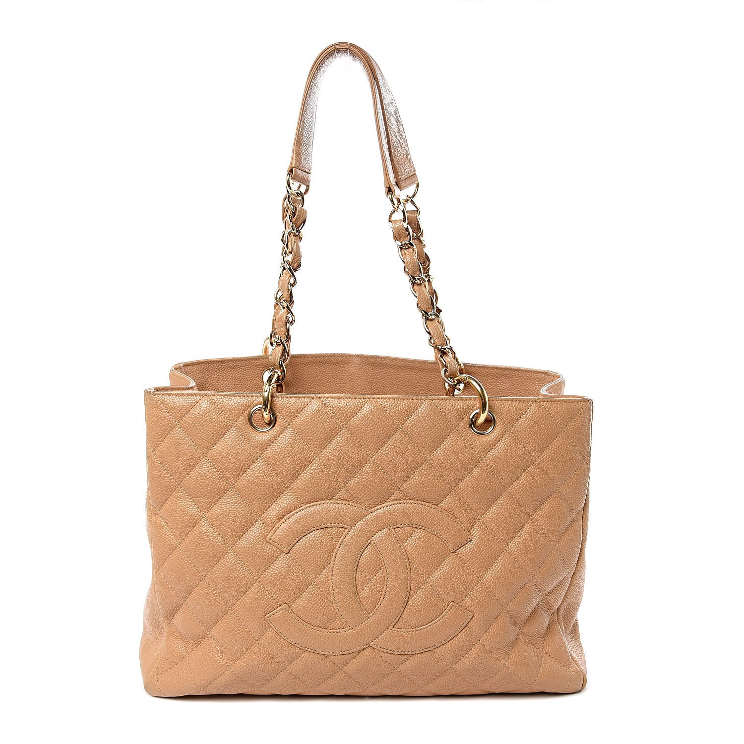 Chanel Caviar Quilted Grand Shopping Tote GST Beige 1 of 12