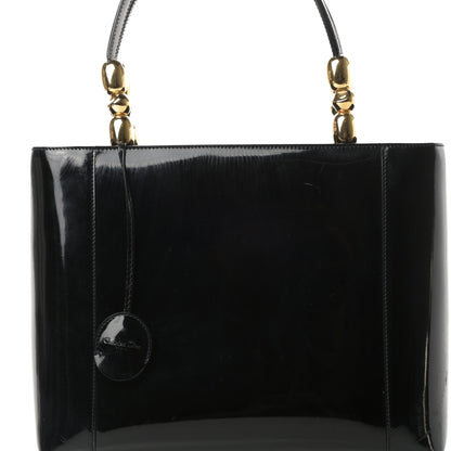 Christian Dior Patent Gold Beaded Malice Tote Black 8 of 14