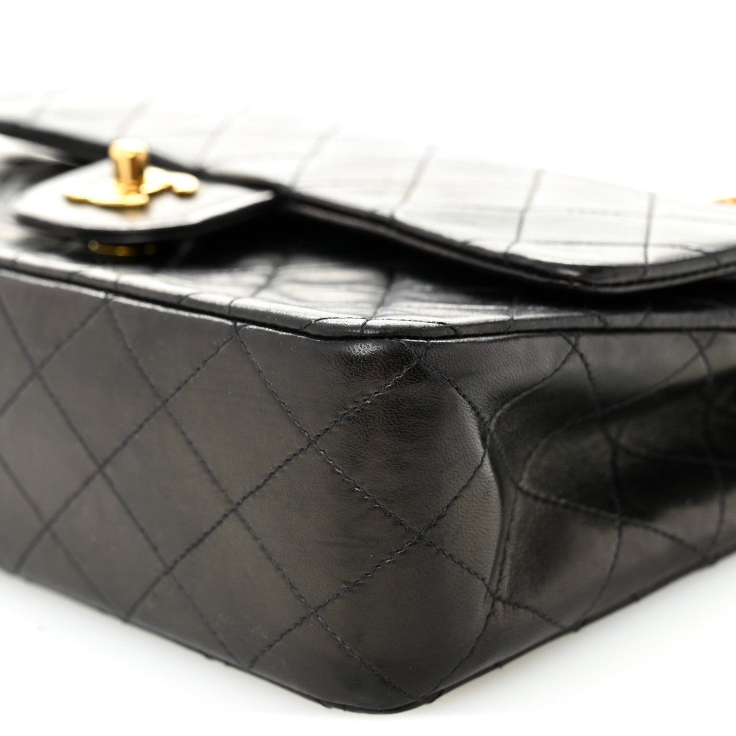 Chanel Lambskin Quilted Medium Double Flap Black 10 of 10