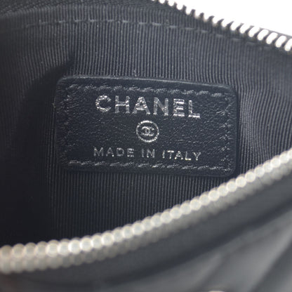 Chanel Lambskin Chevron Quilted Studded Small Cosmetic Case Black 6 of 8