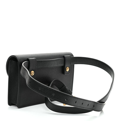 Christian Dior Grained Calfskin Saddle Belt Bag Black 3 of 9