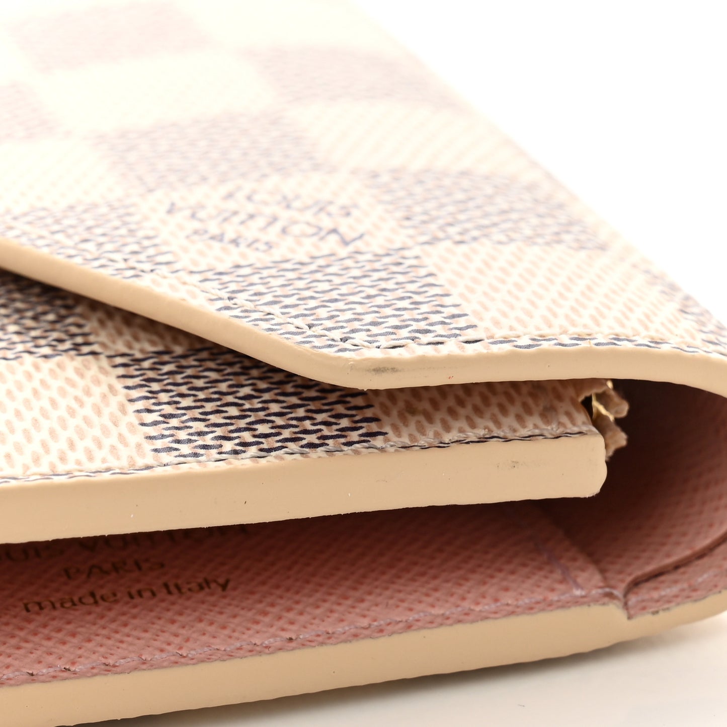 Damier Azur Victorine Wallet Rose Ballerine
