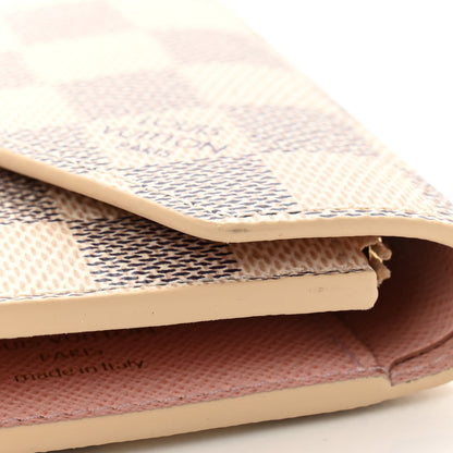 Louis Vuitton Damier Azur Victorine Wallet Rose Ballerine 9 of 9