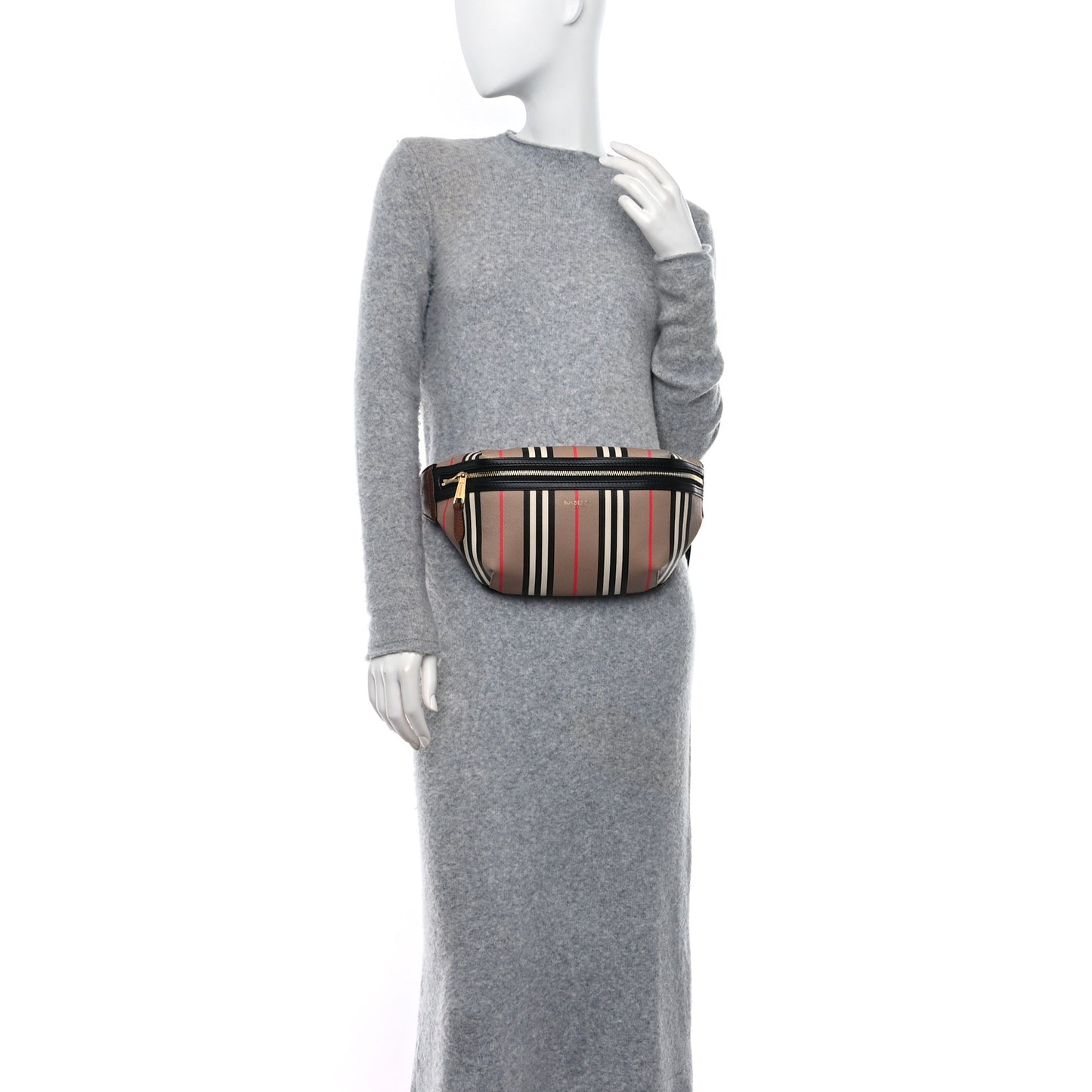 E-Canvas Icon Stripe Sonny Bum Bag Archive Beige