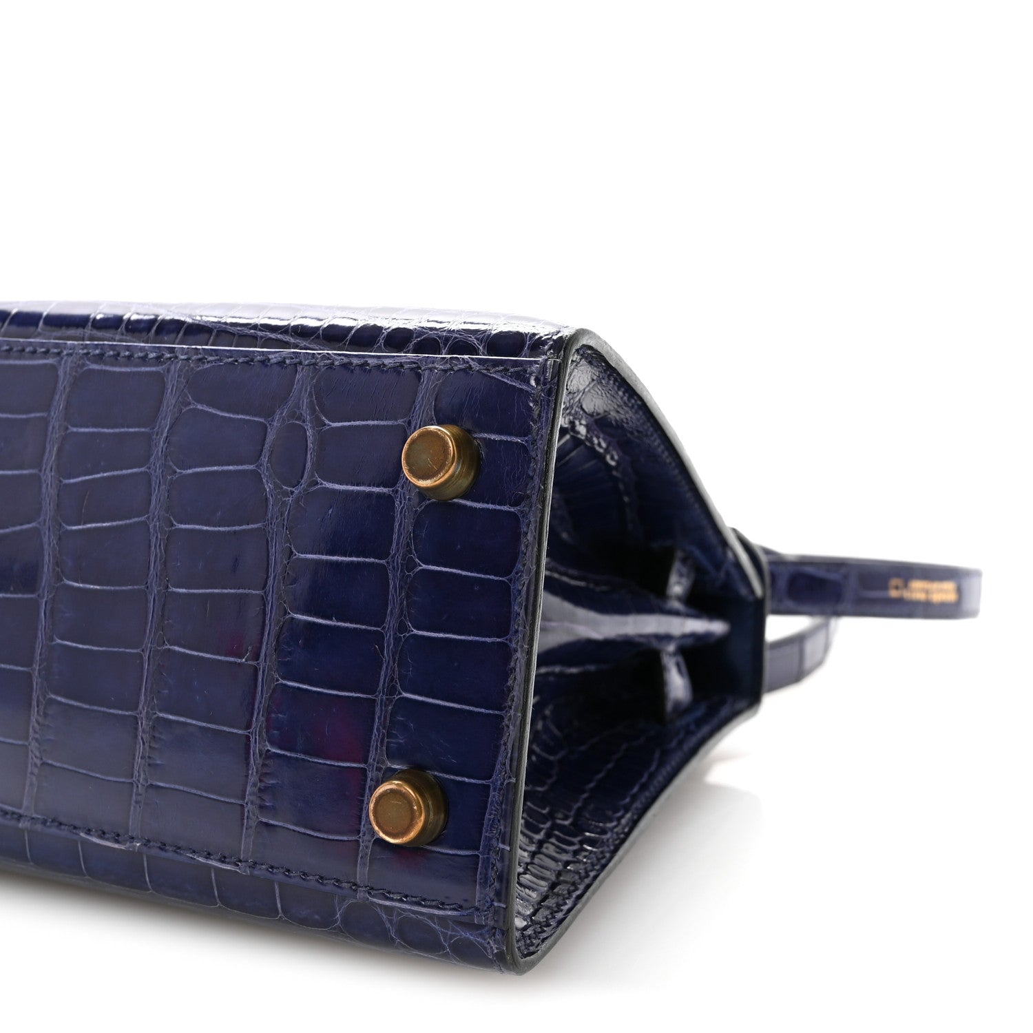 Hermes Shiny Alligator Mini Kelly Sellier 20 Bleu Roi 10 of 16