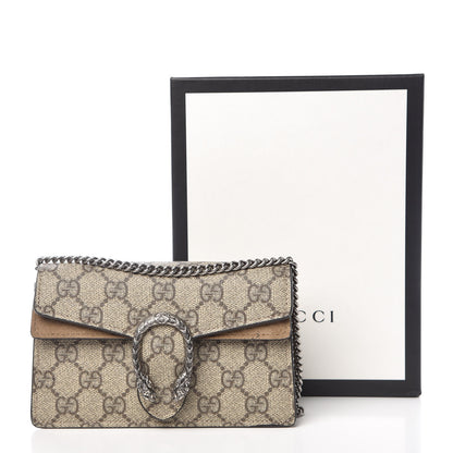 Gucci GG Supreme Monogram Super Mini Dionysus Shoulder Bag Taupe 10 of 10