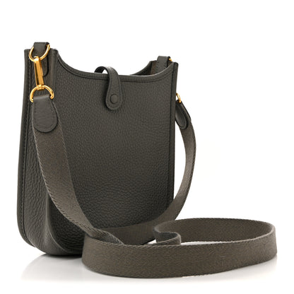 Hermes Taurillon Clemence Evelyne TPM Gris Meyer 3 of 17