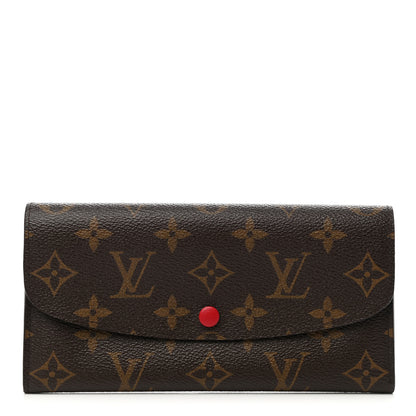 Louis Vuitton Monogram Emilie Wallet Red 1 of 10