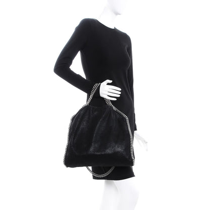 Stella McCartney Shaggy Deer Falabella Fold Over Tote Black 2 of 8