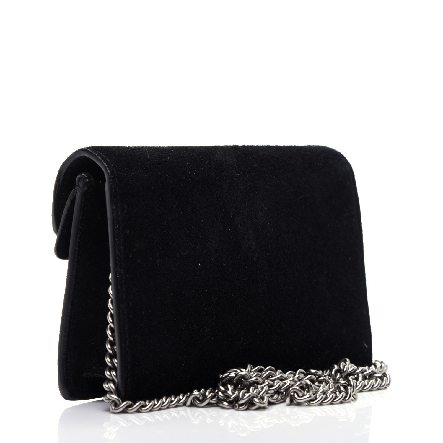 Gucci Suede Super Mini Dionysus Shoulder Bag Black 4 of 11