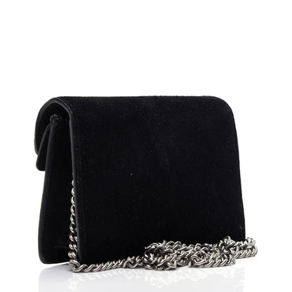Gucci Suede Super Mini Dionysus Shoulder Bag Black 4 of 11