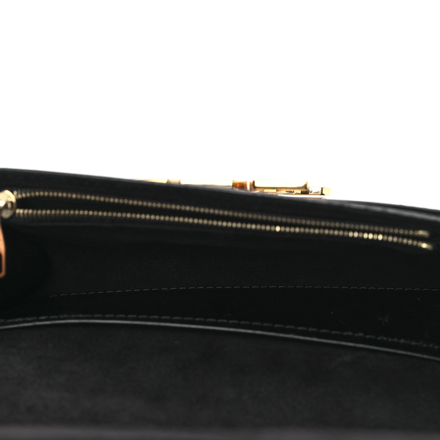 Louis Vuitton Calfskin Chain Louise MM Black 5 of 8