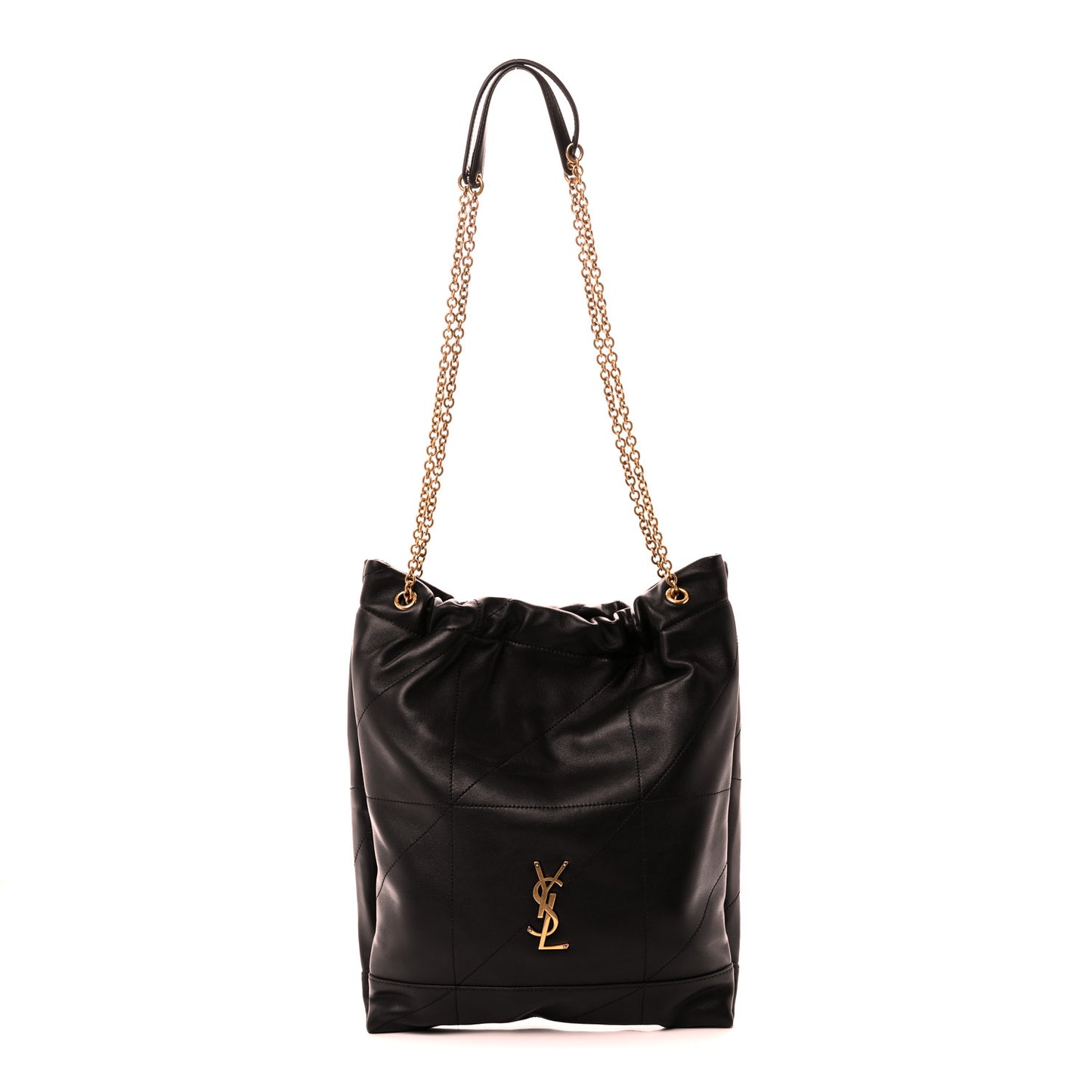 Lambskin Matelasse Monogram Medium Jamie 4.3 Pochon Black Black