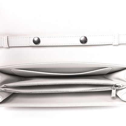 Celine Shiny Calfskin Trapeze Triomphe Bag White 5 of 12