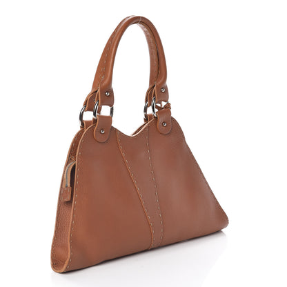 Fendi Calfskin Romano Selleria Diablo Shopper Camel 3 of 10