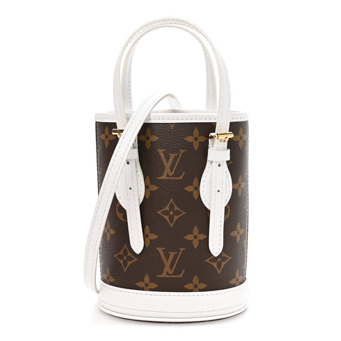 Monogram LV Match Nano Bucket Bag White