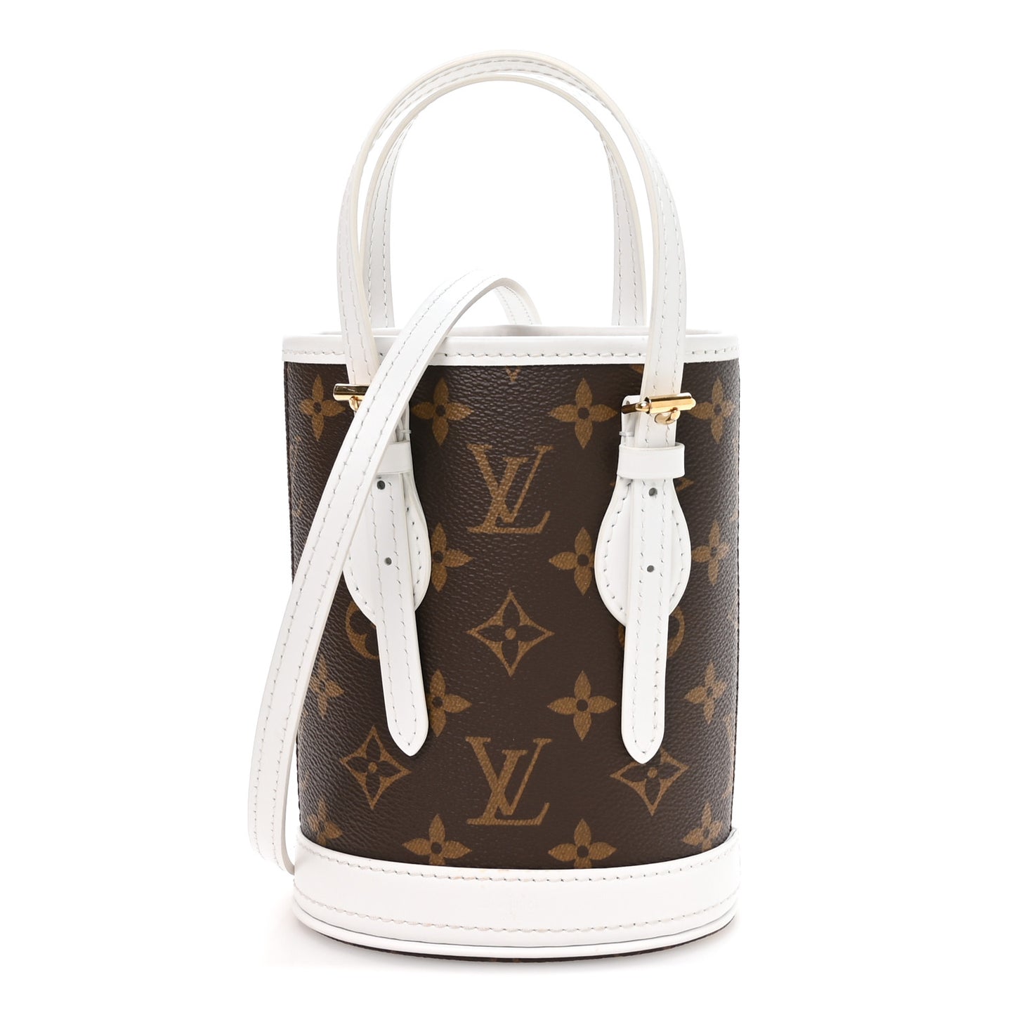 Monogram LV Match Nano Bucket Bag White