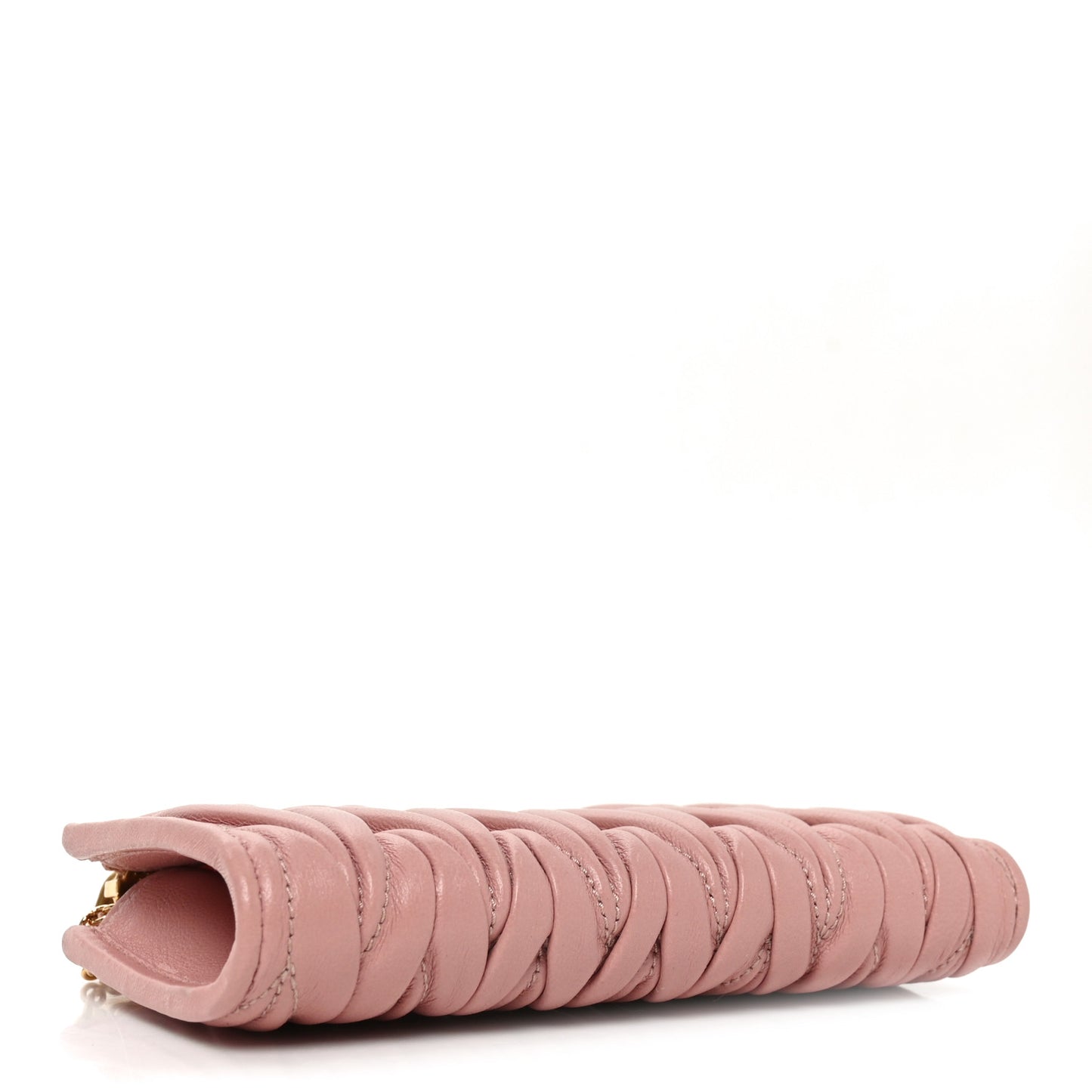 Nappa Matelasse Compact Zip Around Wallet Orchidea