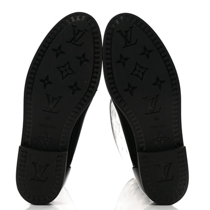 Louis Vuitton Rubber Embossed Monogram Drops High Rain Boots 38 Black 5 of 8