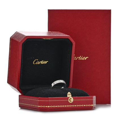 Cartier 18K White Gold Diamond 3.5mm LOVE Wedding Band Ring 50 5.25 5 of 5