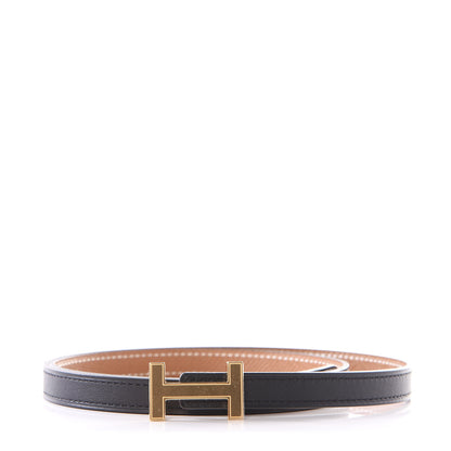 Hermes Swift Epsom 13mm Focus Belt 75 Black Gold 1 of 5