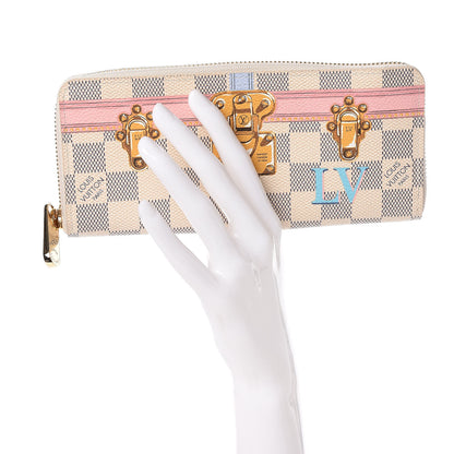 Louis Vuitton Damier Azur Summer Trunks Clemence Wallet 2 of 8