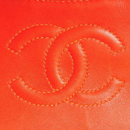 Chanel Lambskin Tortoise Chain Mini Square Flap Orange 7 of 10