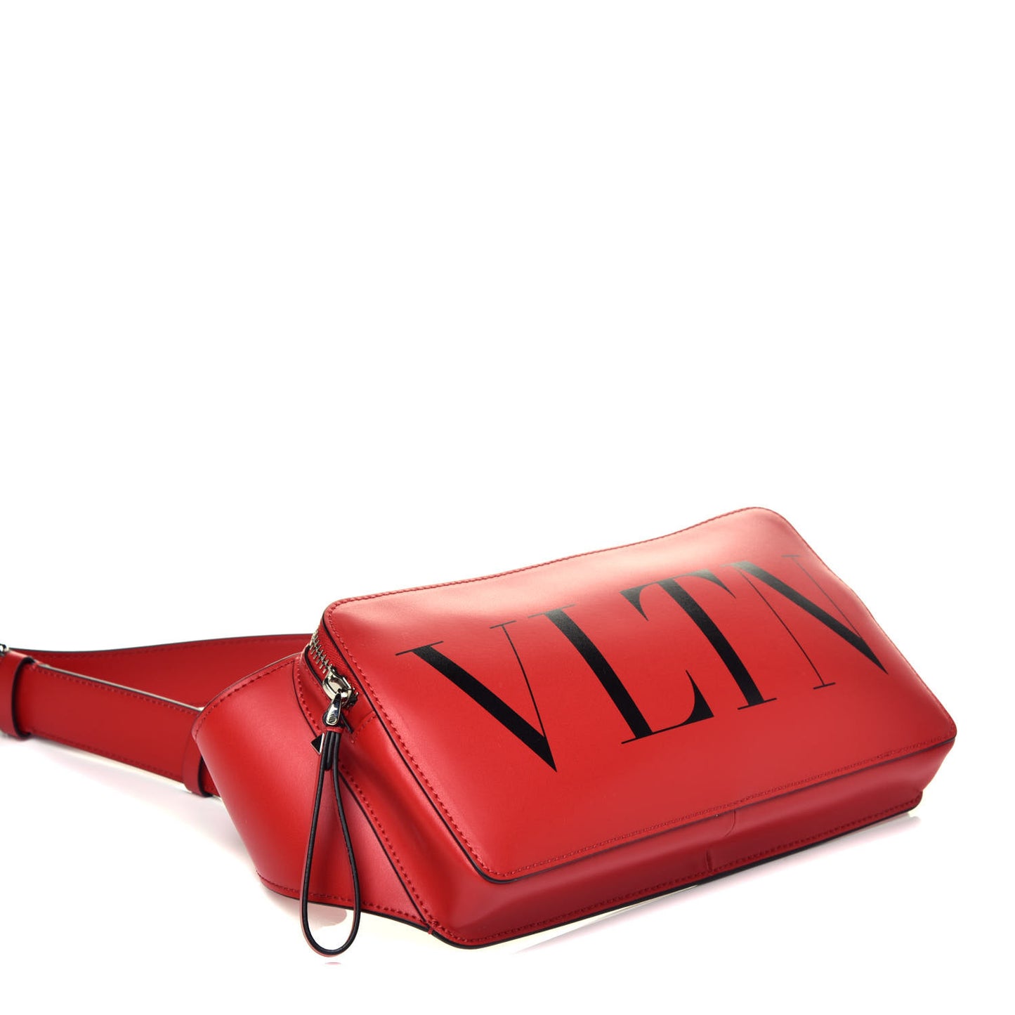 Calfskin Mens VLTN Belt Bag Pure Red Black