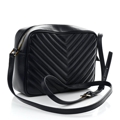 Saint Laurent Calfskin Matelasse Monogram Lou Camera Bag Navy 4 of 12