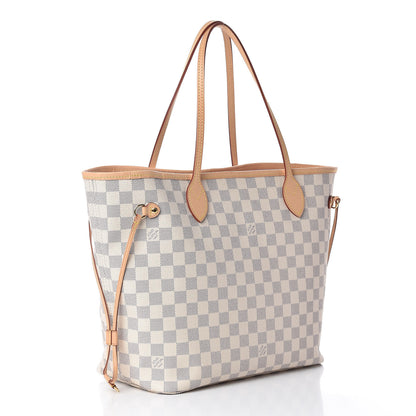 Louis Vuitton Damier Azur Neo Neverfull MM Rose Ballerine 4 of 14