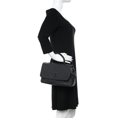 Bottega Veneta Nappa Intrecciato Top Handle Bag Black 2 of 15
