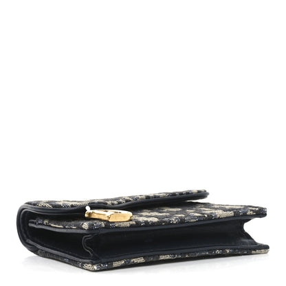 Christian Dior Oblique Saddle Card Holder Blue 4 of 7