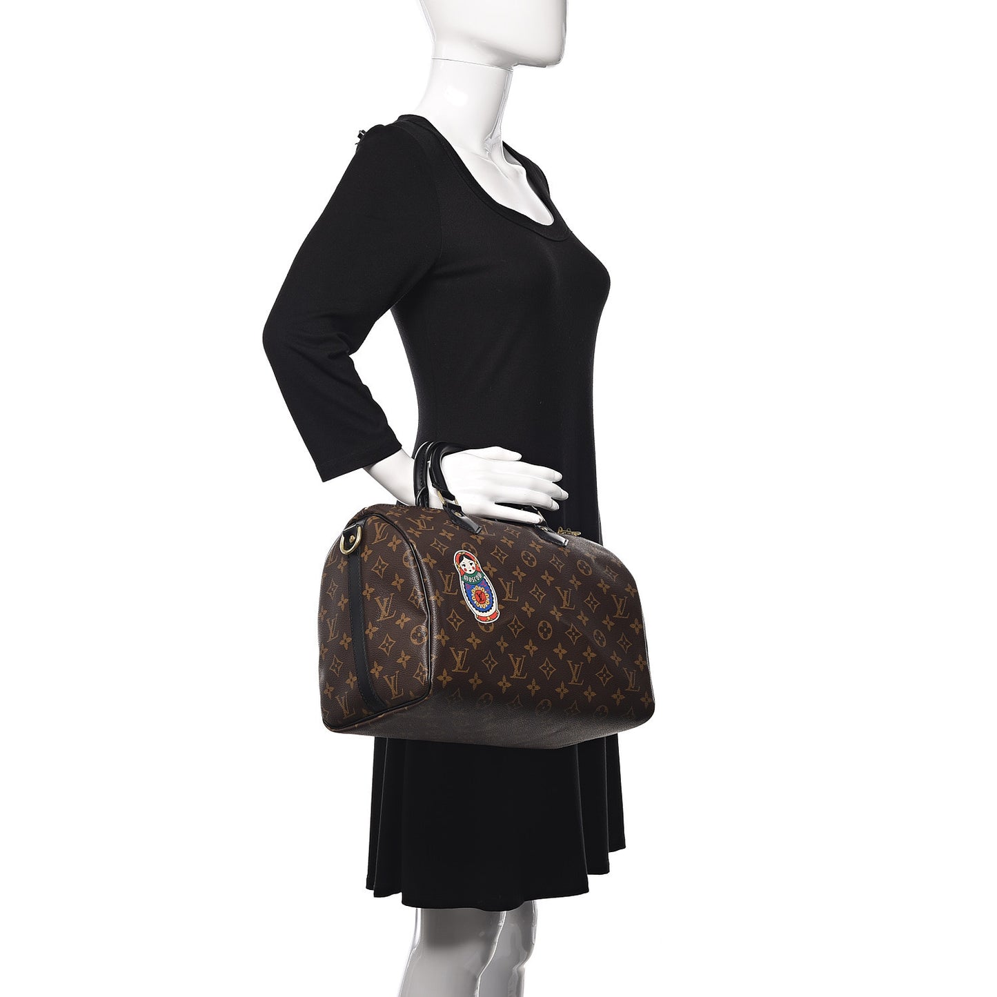Monogram My World Tour Speedy Bandouliere 30 Black