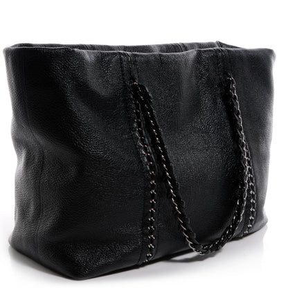 Chanel Metallic Deerskin Luxe Ligne Tote Black 3 of 7