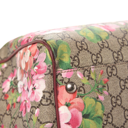 Gucci GG Supreme Monogram Blooms Medium Boston Beige Multicolor Dry Rose 13 of 17