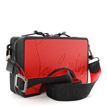 Christian Louboutin Calfskin Rubber Adolon Messenger Bag Black 3 of 9
