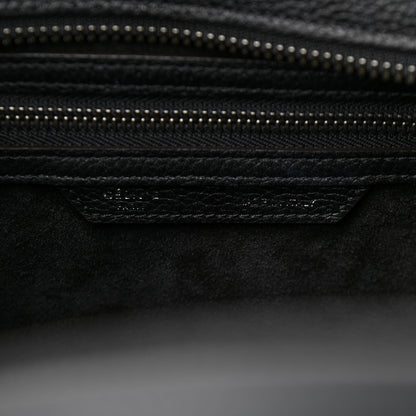 Celine Drummed Calfskin Micro Luggage Black 6 of 9