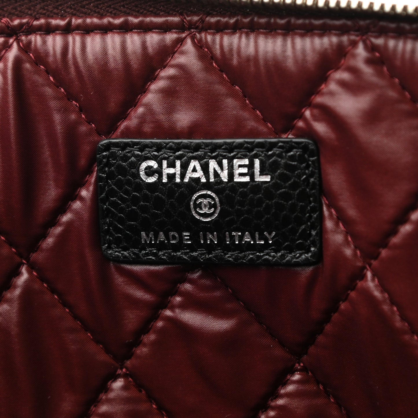 Caviar Quilted Large Cosmetic Case Black