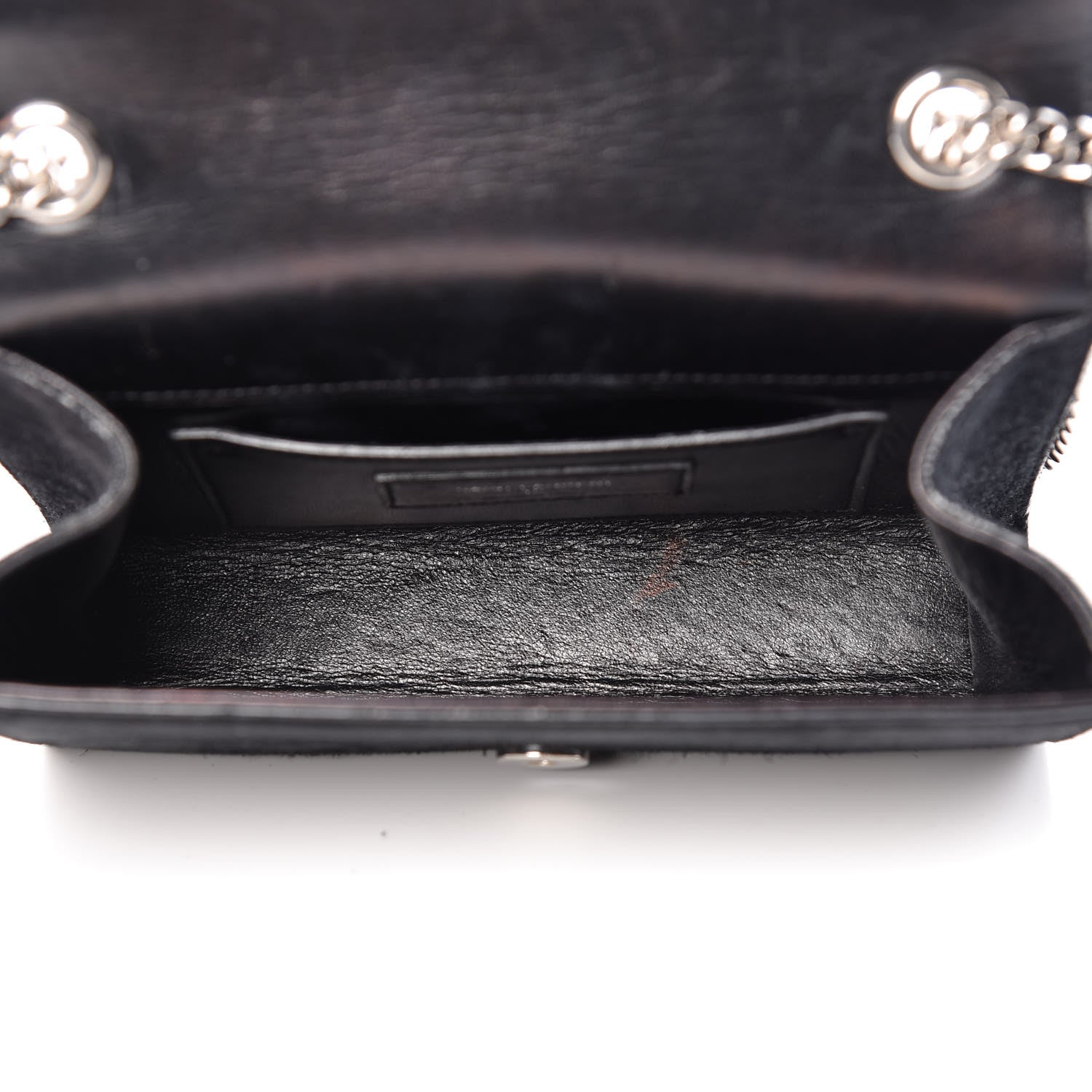Saint Laurent Suede Crystal Studded Small Classic Monogram Kate Tassel Satchel Black 5 of 16