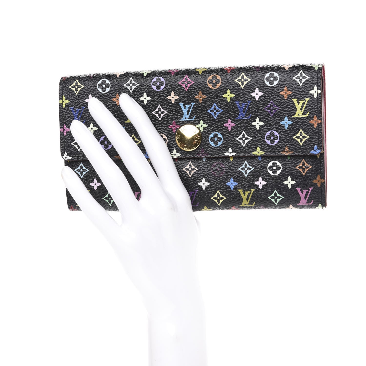 Louis Vuitton Monogram Multicolor Sarah Wallet Black Grenade 2 of 11