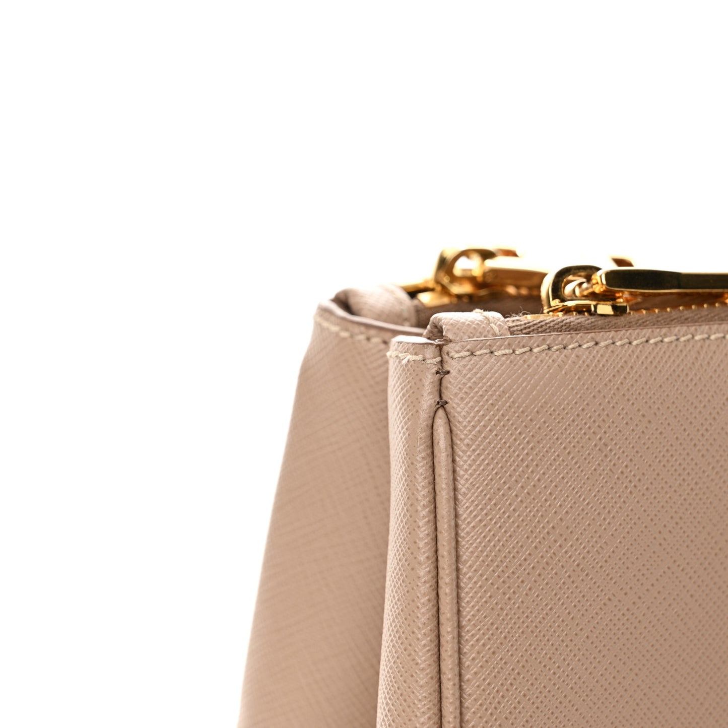 Saffiano Lux Large Galleria Double Zip Tote Cammeo