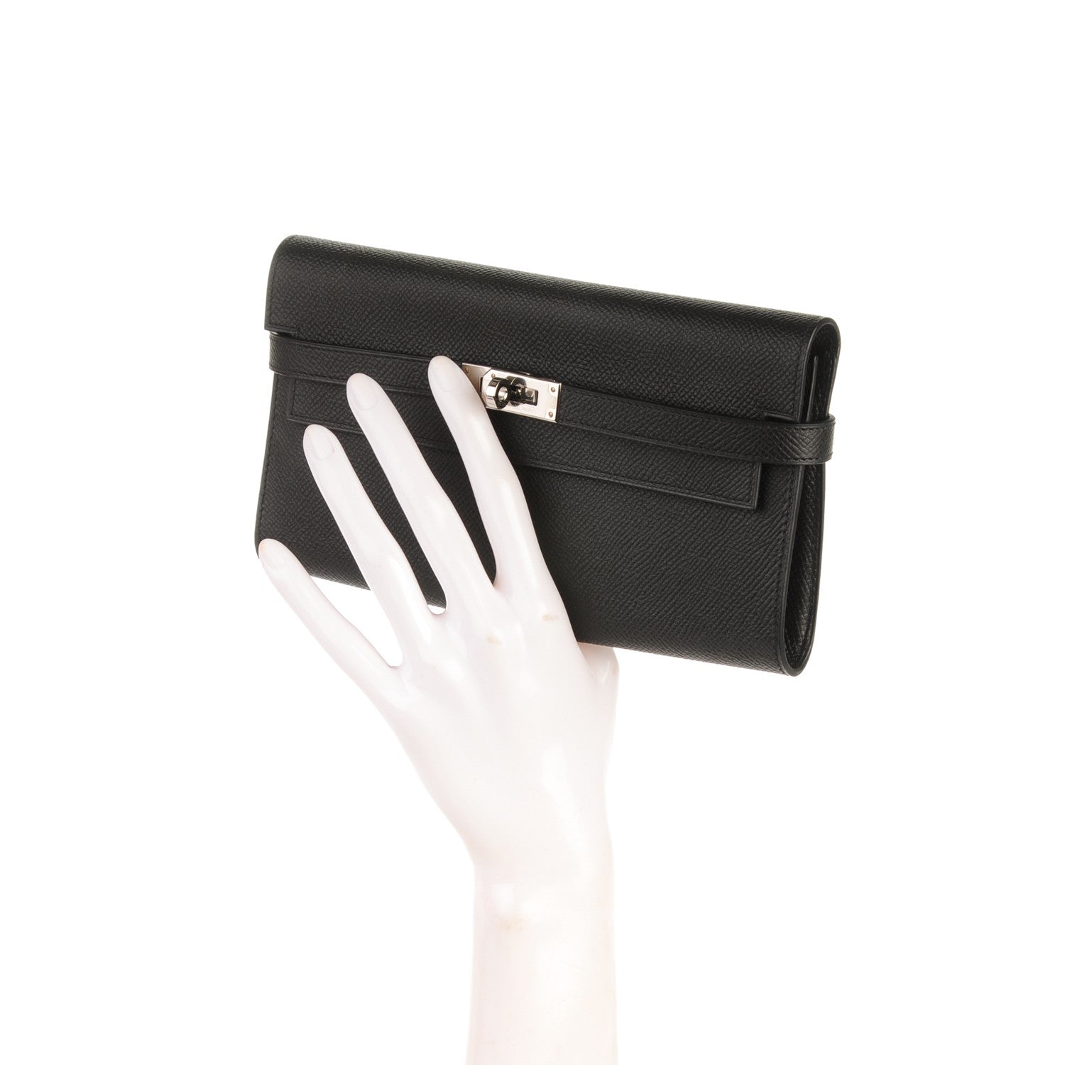 Hermes Epsom Kelly Longue Wallet Black 2 of 11