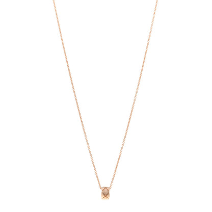 Chanel 18K Beige Gold Coco Crush Round Pendant Necklace 1 of 5