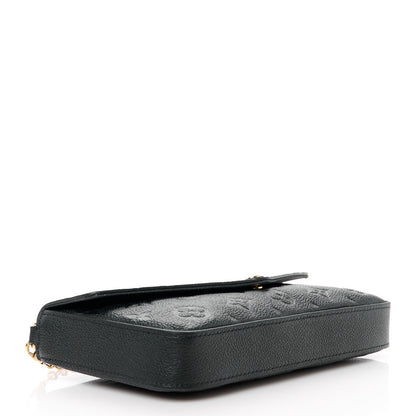 Louis Vuitton Empreinte Pochette Felicie Chain Wallet Black 5 of 15