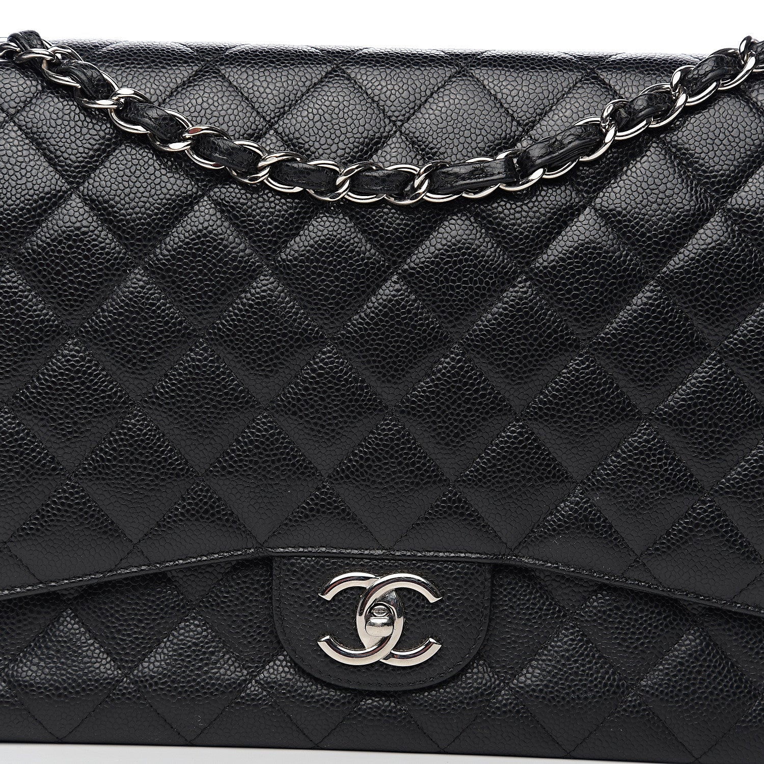 Chanel Caviar Quilted Maxi Double Flap Black 10 of 10
